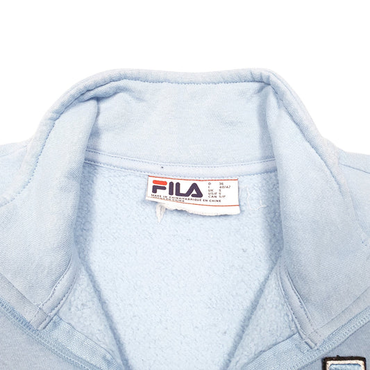 Womens Black Fila Quarter Zip Jumper