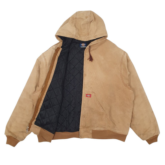 Mens Beige Dickies Quarter Zip Coat