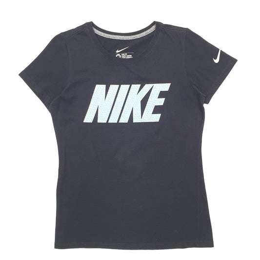 Womens Black Nike Spellout Short Sleeve T Shirt