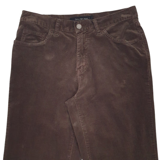 Womens Black Calvin Klein Corduroy Trousers