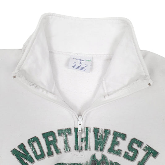 Mens White Champion Quarter Zip Jumper