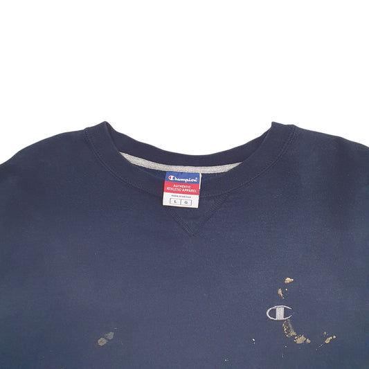 Womens Navy Champion Crewneck Jumper
