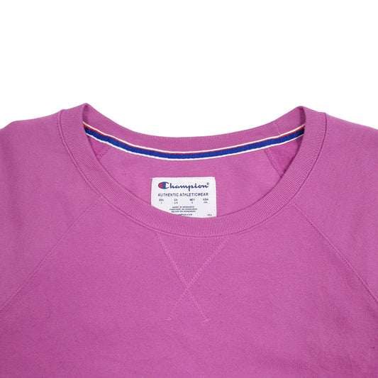 Womens Pink Champion Crewneck Jumper