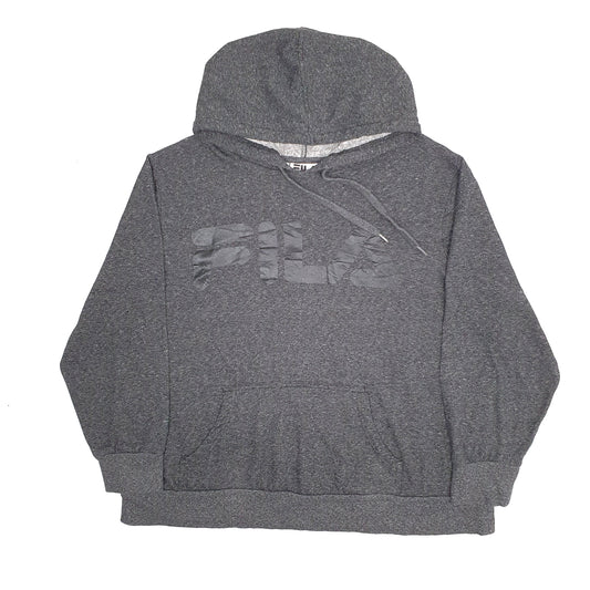 Womens Grey Fila Hoodie Jumper