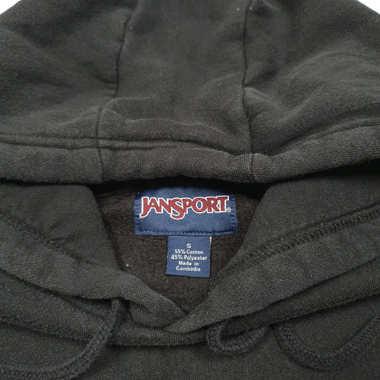 Mens Black Jansport Biola University USA Spellout Hoodie Jumper