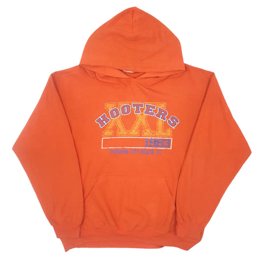 Mens Orange Hooters Panama City Beach FL Hoodie Jumper
