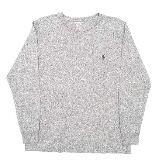 Mens Grey Polo Ralph Lauren Pocket Long Sleeve T Shirt