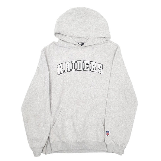Mens Grey H&M NFL Oakland Raiders Football Hoodie Jumper
