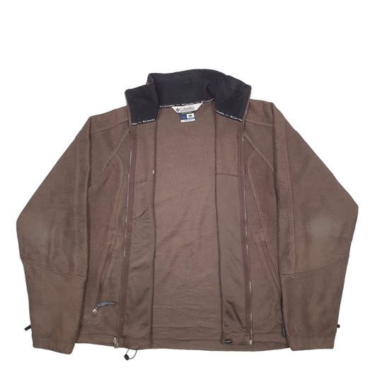 Mens Brown Columbia Full Zip Jumper