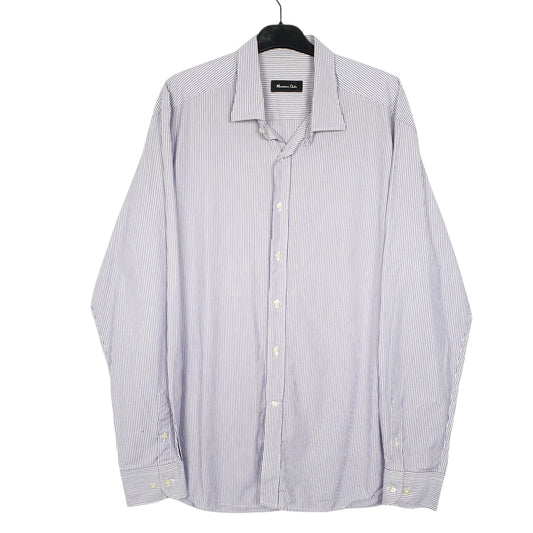 Mens White Massimo Dutti Long Sleeve Shirt
