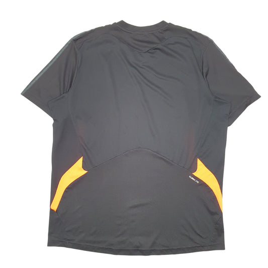 Mens Black Adidas Active Climalite Running Workout Short Sleeve T Shirt