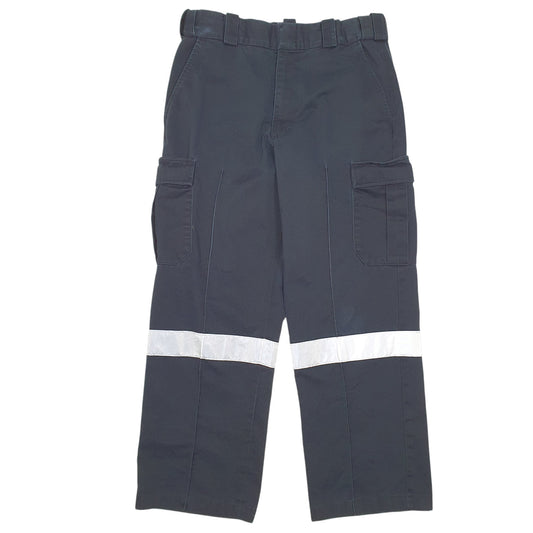 Mens Navy Rapier Workwear Utility Reflective Cargo Trousers