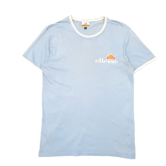 Mens Blue Ellesse Ringer Short Sleeve T Shirt