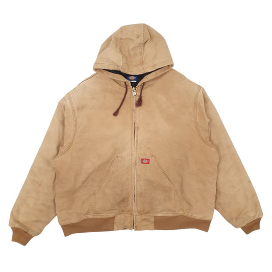Mens Beige Dickies Quarter Zip Coat
