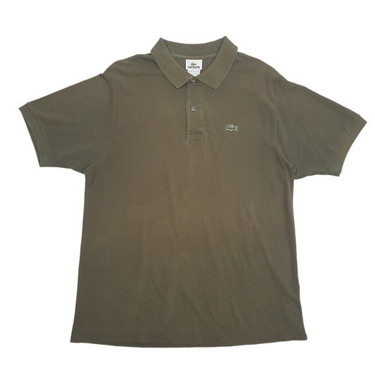 Mens Khaki Lacoste Short Sleeve Polo Shirt
