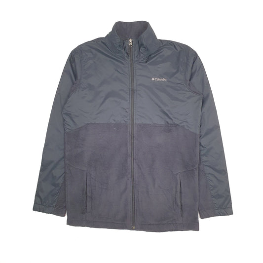 Mens Black Columbia Sportswear Fleece Lightweight Coat