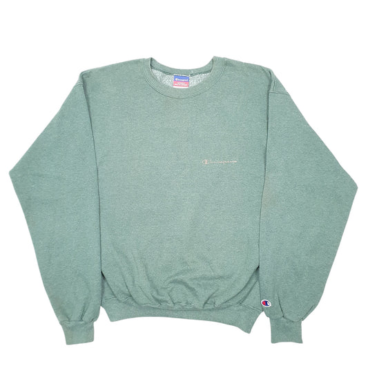 Mens Green Champion Crewneck Jumper