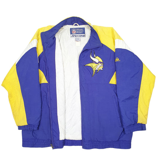 Mens Purple Apex One Vintage NFL Minnesota Vikings Football 90s Coat