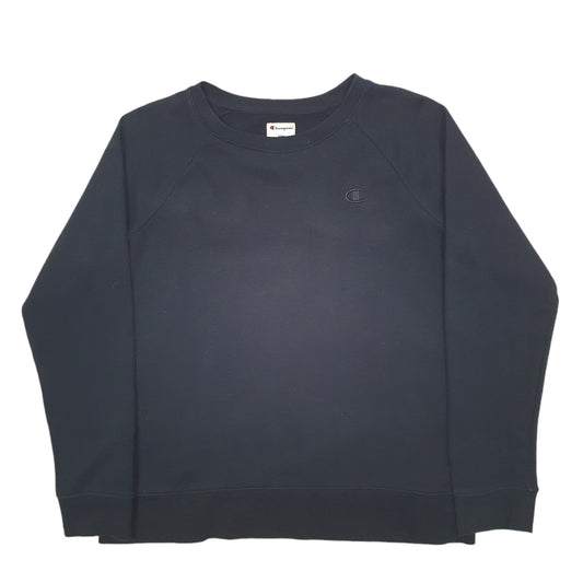 Womens Black Champion Crewneck Jumper