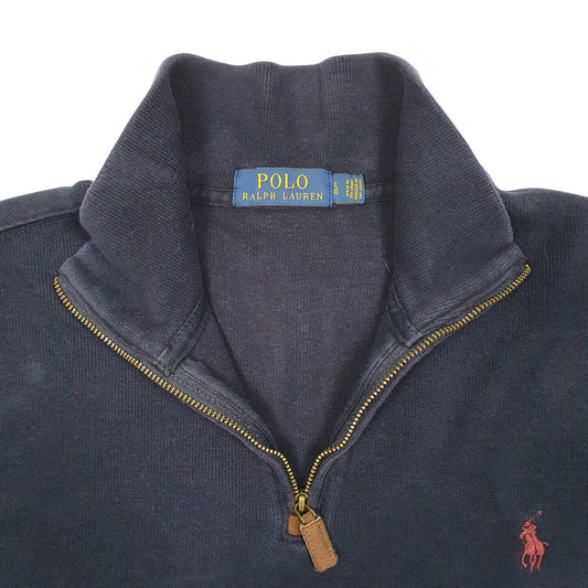 Mens Navy Polo Ralph Lauren Quarter Zip Jumper