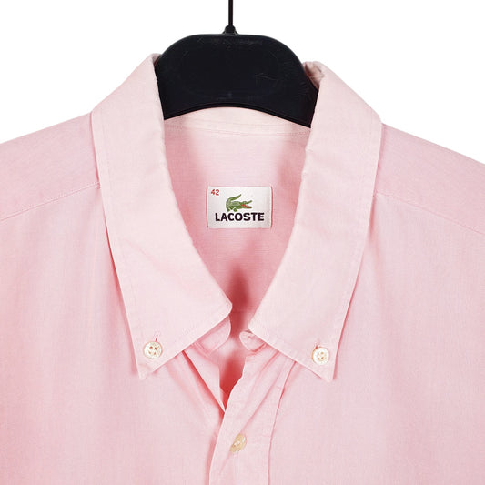 Mens Pink Lacoste Long Sleeve Shirt