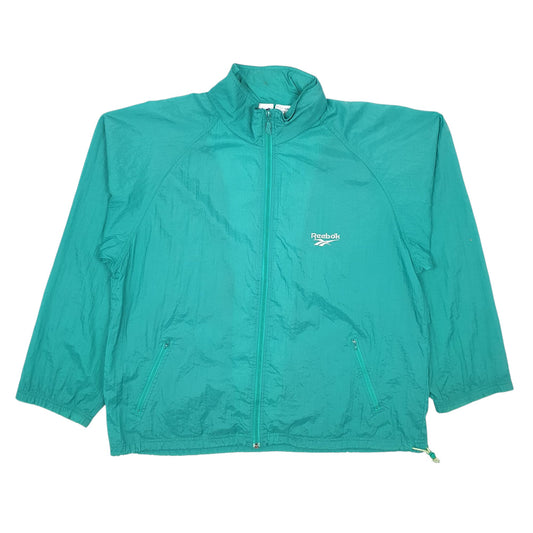 Mens Green Reebok Vintage 90s Concealed Hood Coat