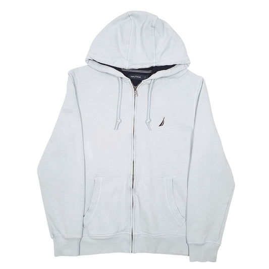 Mens Blue Nautica Hoodie Full Zip Jumper
