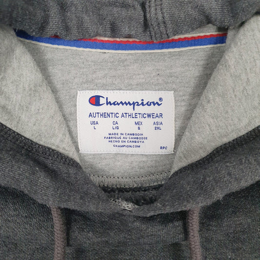 Mens Grey Champion Hoodie Jumper