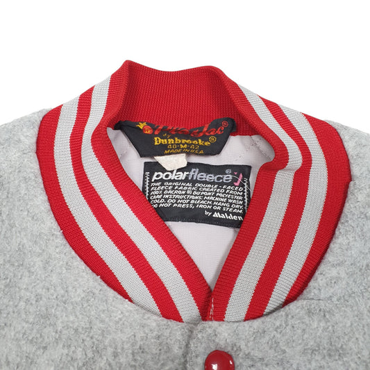 Mens Grey Dunbrooke Varsity Baseball Vintage East High Made In USA Coat