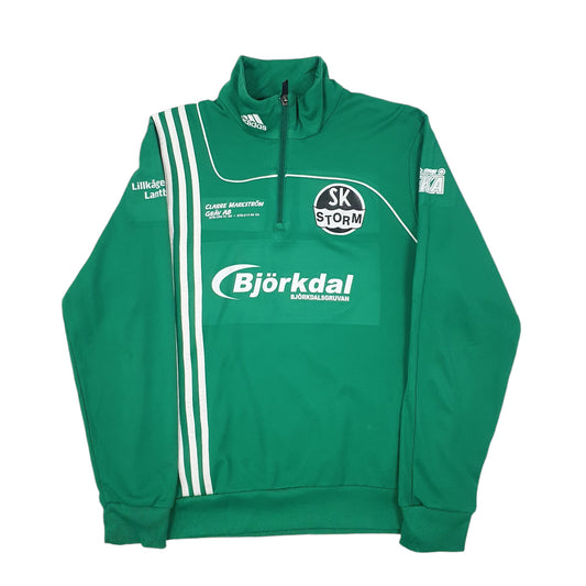 Mens Green Adidas SK Storm Crewneck Coat