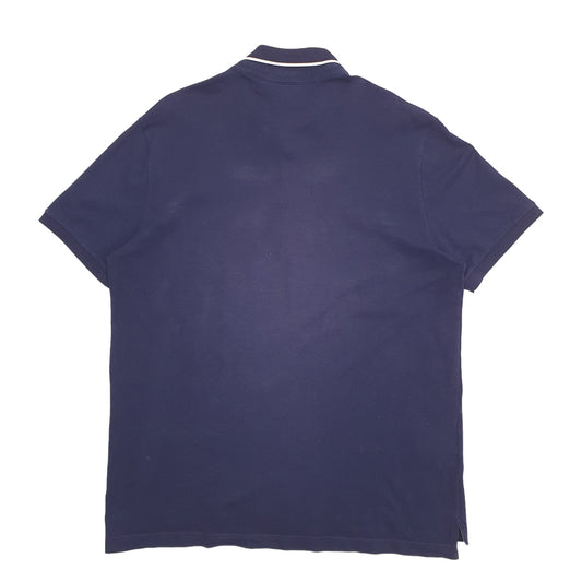 Mens Navy Lacoste Short Sleeve Polo Shirt