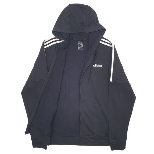 Mens Black Adidas Full Zip Jumper
