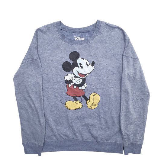 Womens Blue Disney Mickey Mouse Crewneck Jumper