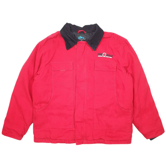 Mens Red Tri Mountain Heating Air Conditioning Chore Jacket Insulated Coat