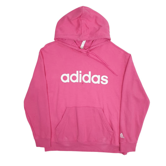 Womens Pink Adidas Hoodie Jumper