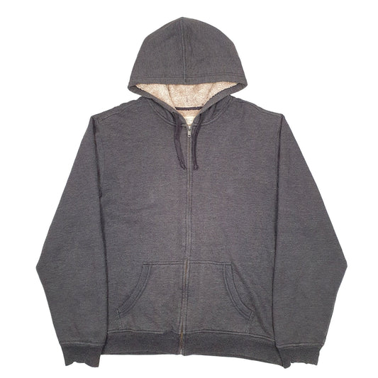 Mens Grey Levi's Fleece Lined Winter Full Zip Jumper