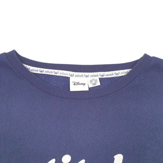 Womens Navy Disney Stitch Lilo Character Crewneck Jumper
