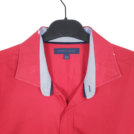 Mens Red Tommy Hilfiger Long Sleeve Shirt