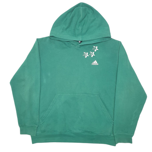 Mens Green Adidas Hoodie Jumper