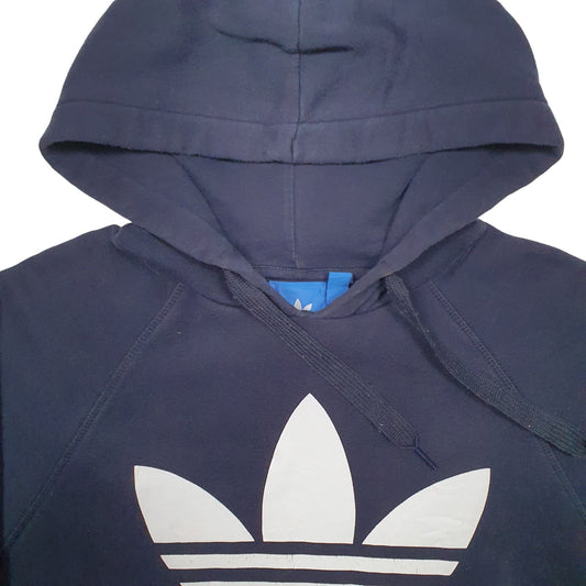 Mens Navy Adidas Spellout Hoodie Jumper