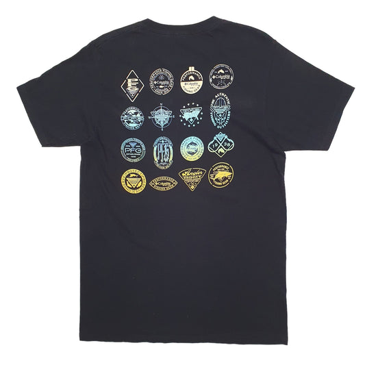 Mens Black Columbia Sportswear PFG Fishing Short Sleeve T Shirt