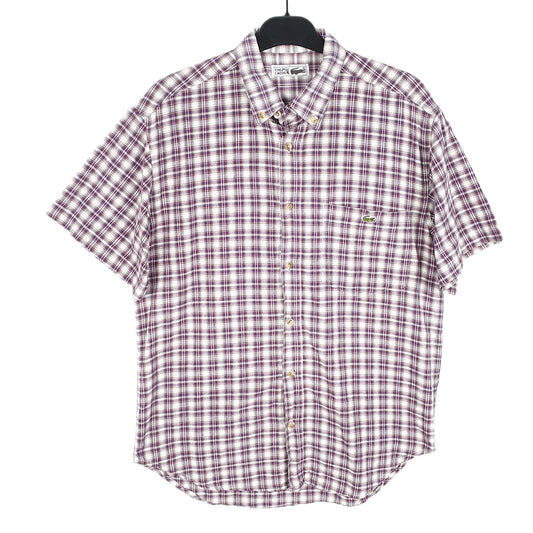 Mens White Lacoste Short Sleeve Shirt