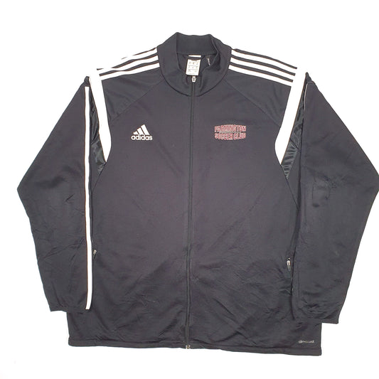 Mens Black Adidas Soccer Full Zip Coat