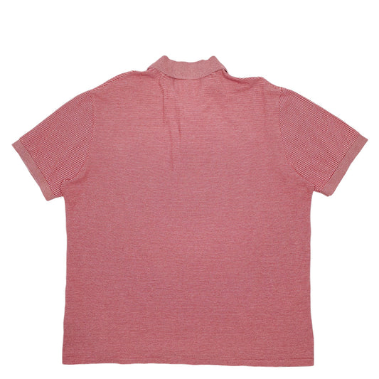 Mens Red Lacoste Regular Fit Short Sleeve Polo Shirt