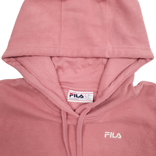 Womens Pink Fila Hoodie Jumper