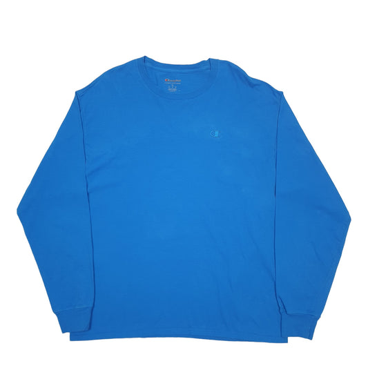 Mens Blue Champion Long Sleeve T Shirt