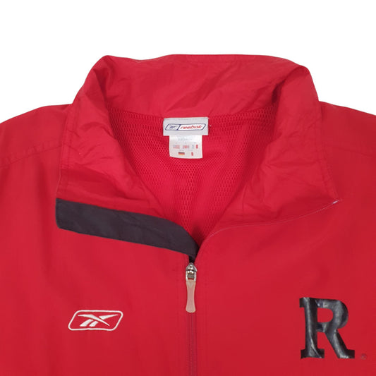 Mens Red Reebok Vintage 90s 00s Rutgers Coat