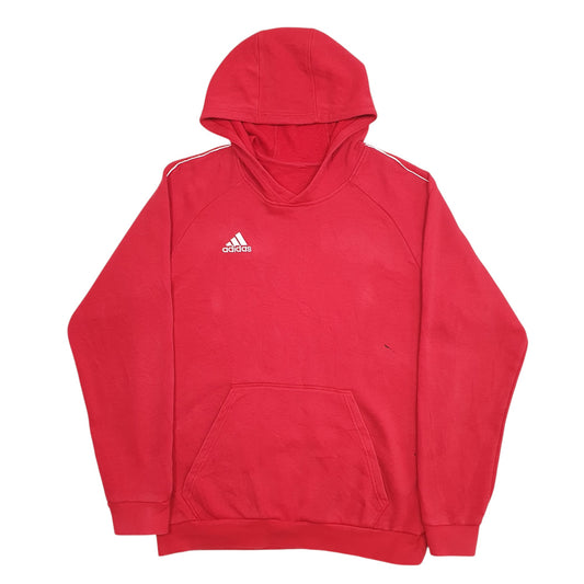 Mens Red Adidas Hoodie Jumper