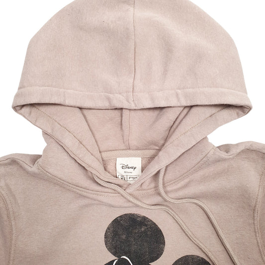 Mens Beige Disney Mickey Mouse Hoodie Jumper