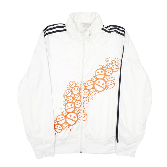 Mens White Adidas Full Zip Coat